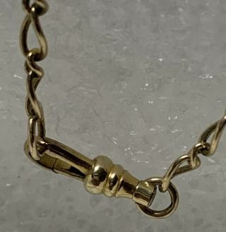 ANTIQUE VINTAGE 9ct Solid Gold Necklace Chain,  9ct Bar Pendant 47cm 10.  88 Grams 3