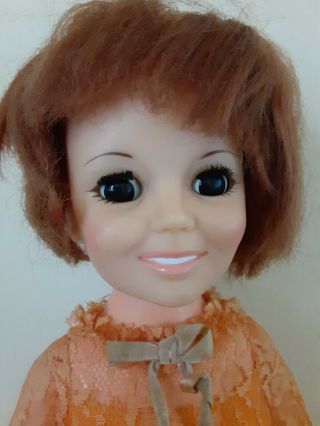 Vintage Ideal Chrissy Doll Red Hair Dress 18 