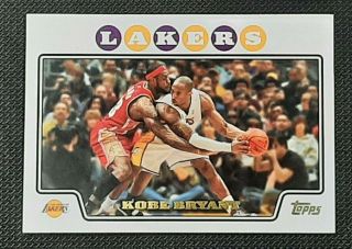 2008 - 09 Topps Kobe Bryant Gold Foil W/ Lebron James Base Card 24 Goat Lakers