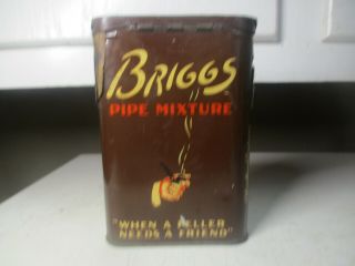 Vintage BRIGGS POCKET Tobacco Tin Advertising GREAT GRAPHICS 2