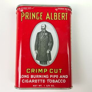 Vintage Prince Albert Pocket Tobacco Tin 1 5/8 Oz.