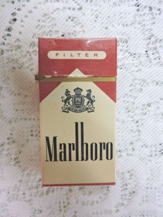 Vintage Marlboro Red Box 10 Cigarette Hard Pack Empty Display Only Clinton 125