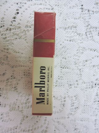 Vintage Marlboro Red Box 10 Cigarette Hard Pack EMPTY Display Only Clinton 125 3