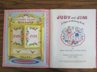 Vintage Judy and Jim,  unique paper doll story book,  1948,  folder/book 2