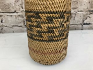 Antique Native American Navajo or Hopi Indian Woven Basket Bottle Basketry 10 