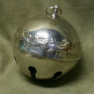 Vintage 1972 Wallace Sleigh Bell Christmas Ornament Silverplate