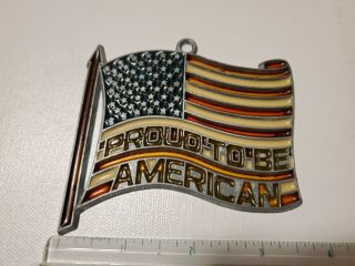 Vintage Stained Glass American Flag Window Sun Catcher.