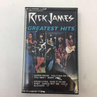 Vtg Rick James " Greatest Hits " Cassette Tape,  1986 R&b/funk,  Motown N4a