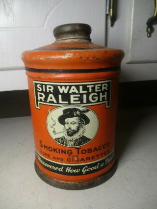 Vintage Sir Walter Raleigh Tobacco Knob Top Lid Estate Find