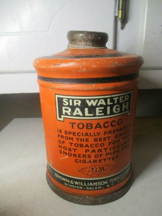 Vintage Sir Walter Raleigh Tobacco KNOB TOP LID ESTATE FIND 2