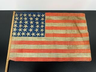 Antique 38 Star American United States Flag 1877 Colorado 9 X 13 Usa