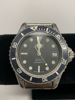 Rare Vintage Heuer Professional Dive Watch Ref 980.  113 Men 