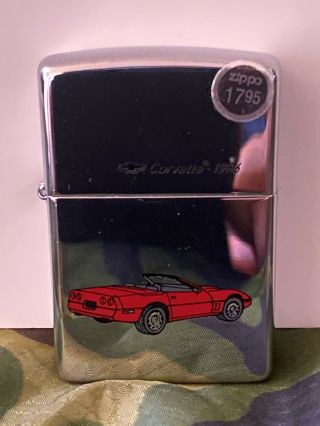 Retired 1993 Corvette 40th Anniversary Zippo Lighter Not Made In Usa