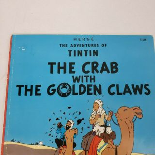 Vtg Tintin crab with the golden claws The Adventures of Tintin Herge comic book 2