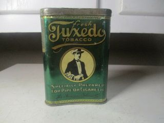 Vintage Tuxedo Pocket Tobacco Tin Advertising Great Graphics