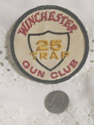 Winchester Gun Club 25 Trap Shooting Patch Sew - On Embroidered Vest Jacket VTG 2
