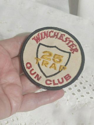 Winchester Gun Club 25 Trap Shooting Patch Sew - On Embroidered Vest Jacket VTG 3