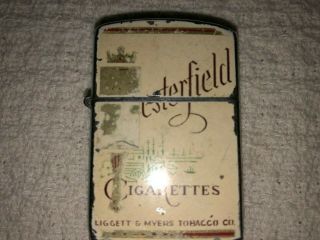 Vintage Enamel Chesterfield Continental Brand Cigarette Lighter