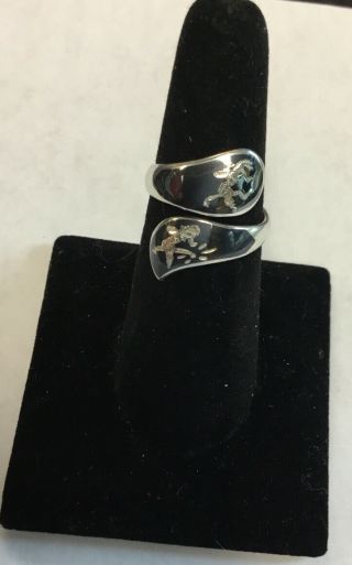 Vintage Sterling Silver 925 Enamel Siam Signed Ring