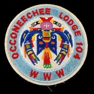 Vintage Boy Scouts Order Of Arrow Occoneechee Lodge 104 Embroidered Felt Patch