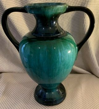Vintage Blue Mountain Pottery Bmp Tall Urn Vase Drip Glaze Mid Century Big 12”
