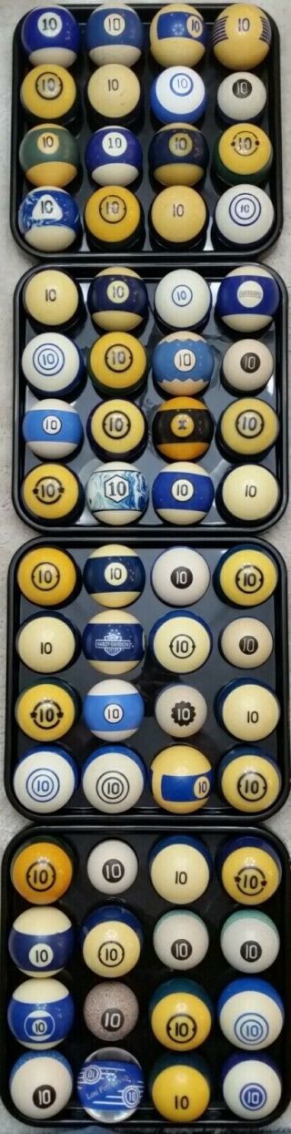 10 Pool Ball From $8 Shipped,  1500 Vintage,  Antique Billiard Balls Clay,  Aramith