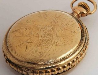 1873 Antique 18 Size Elgin Hunting Case Pocket Watch - &