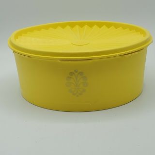Tupperware Vintage Retro Yellow Canister 1204 With Servaler Lid Seal