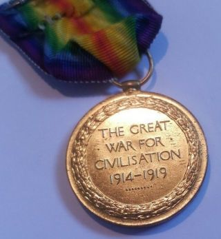 Vintage Military WWI WW1 US Army Victory Medal The Great War For Civilization 3