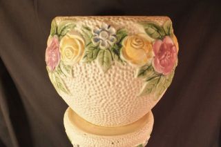 ROSEVILLE ART POTTERY ANTIQUE 1917 ROZANE Jardiniere & Stand,  VERY RARE 3
