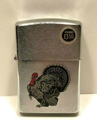 Vintage 1991 Animal Series Wild Turkey Zippo Lighter -