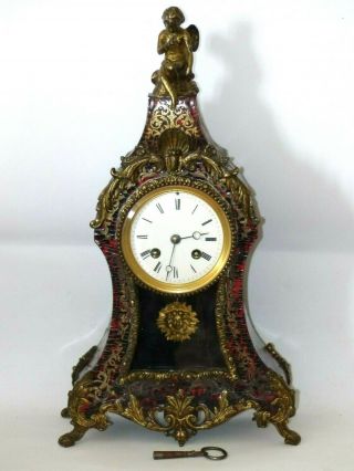 Rare Large Antique Boulle 19th Century French Faux Tortoiseshell Clock –s.  Marti