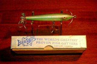 Vintage Wooden " Eger Baits No.  301 " Bartow,  Florida Fishing Lure