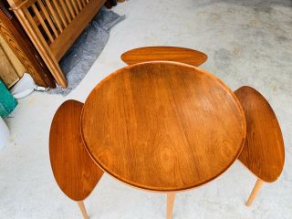Mid - Century Danish Modern Teak Coffee Table W/ Nesting Tables L@@k