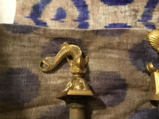 Set Of Vintage Sherle Wagner Gold Ornate Dolphin Faucet Hollywood Regency 2