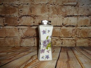 Vintage Royal Seal Table Top Lighter Made In Japan Flowers Cigarette 5.  5 " T