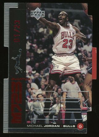 1999 Upper Deck Mj23 Die - Cut Michael Jordan Chicago Bulls Hof 1/23