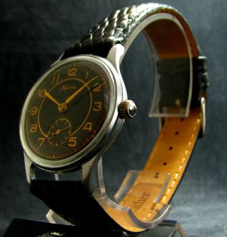 KAMA BLACK Vintage 1957 Soviet Post - WWII Wristwatch Anti - shock Dust - proof 2