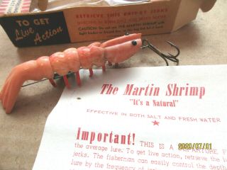 Vintage The Martin Shrimp Lure NIB old Stock 2