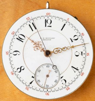 Antique Ch Meylan Split Seconds Chronograph Pocket Watch Movement