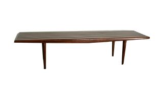 Vtg Mid Century Danish Modern Slat Bench Coffee Table Chair Sofa Daybed Nelson