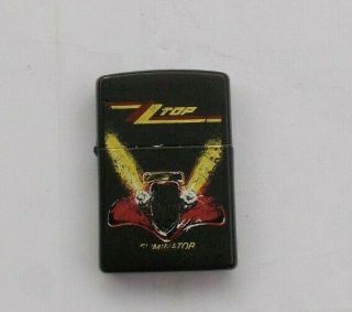Rare Vintage Zztop Zz Top Rock Music Zippo Cigarette Lighter Hot Rod Black Look