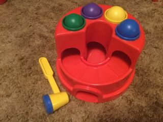 Vintage 1990 Hammer N Ball Pound Bench Pounding Toy For Toddlers Preschool Kid