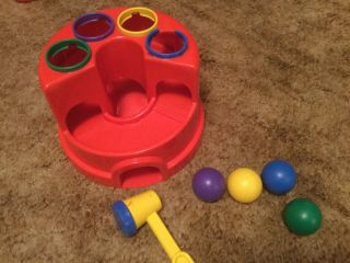 Vintage 1990 Hammer N Ball Pound Bench Pounding Toy for Toddlers Preschool Kid 2