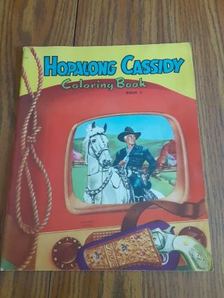 Vintage Hopalong Cassidy Coloring Book - 1 1954