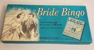 Bride Bingo Vintage Wedding Theme Game,  Bridal Shower 16 Players Complete