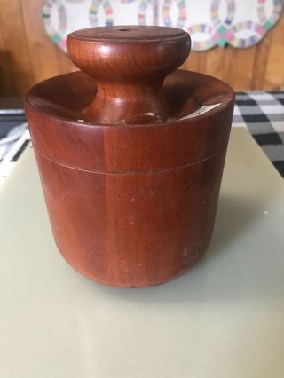 5” Vintage Hand Turned Wood Round Basket Bowl Mold Basket Making