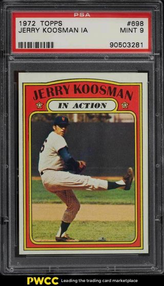 1972 Topps Jerry Koosman In Action 698 Psa 9