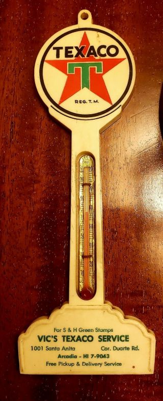 Vintage Texaco Pole Thermometer Vic 