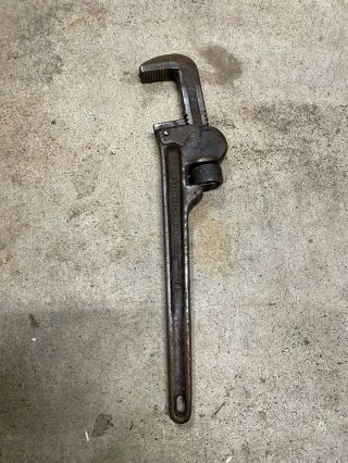 Rigid Heavy Duty Vintage 14 Pipe Wrench Elyria Ohio Rigid Tool Co. ,